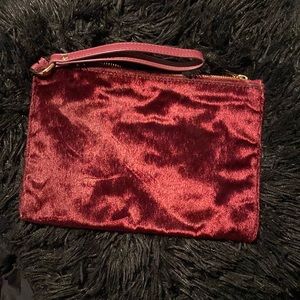 Faux fur wristlet